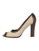 Fendi Canvas Colorblock Pattern Pumps