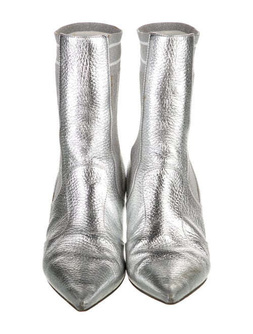 Fendi Leather Graphic Print Sock Boots