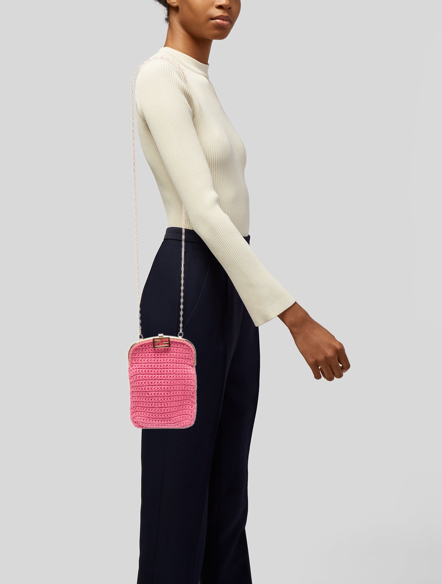 Fendi Baguette Crochet Phone Bag