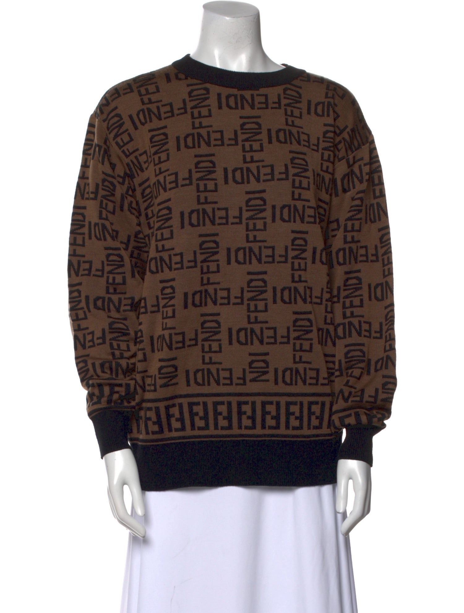 Fendi Wool Printed Sweater