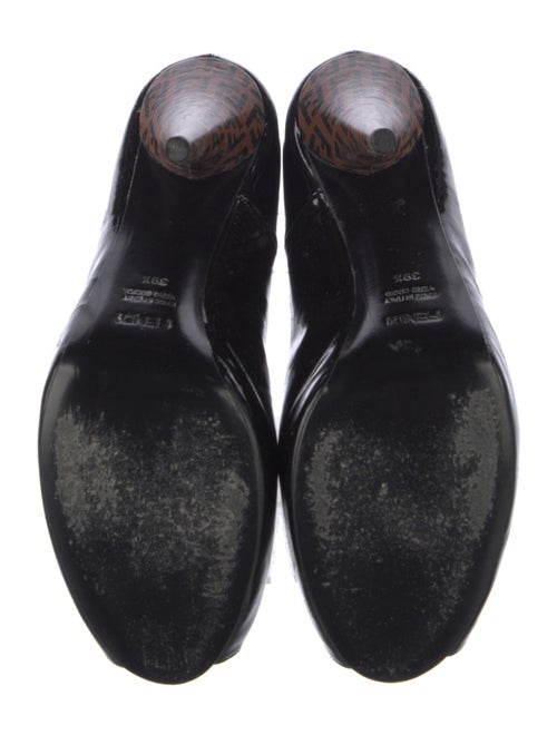 Fendi Zucca FF Logo Patent Leather Pumps