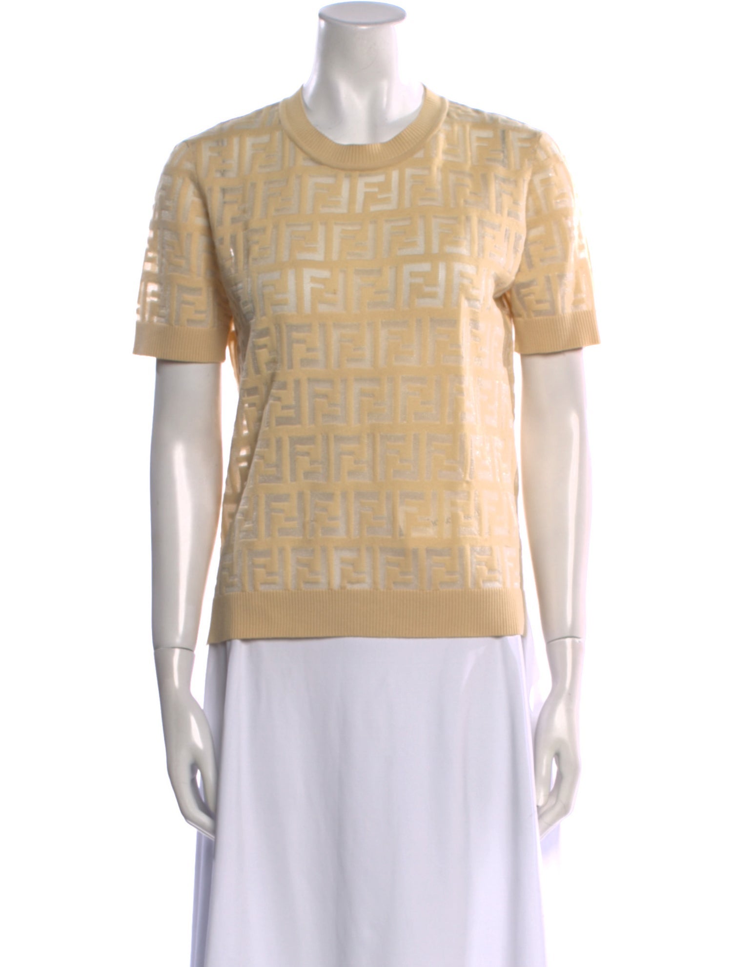 Fendi Printed Crew Neck Sweater