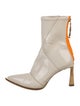 Fendi Patent Leather Colorblock Pattern Boots