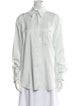 Fendi Silk Long Sleeve Button-Up Top