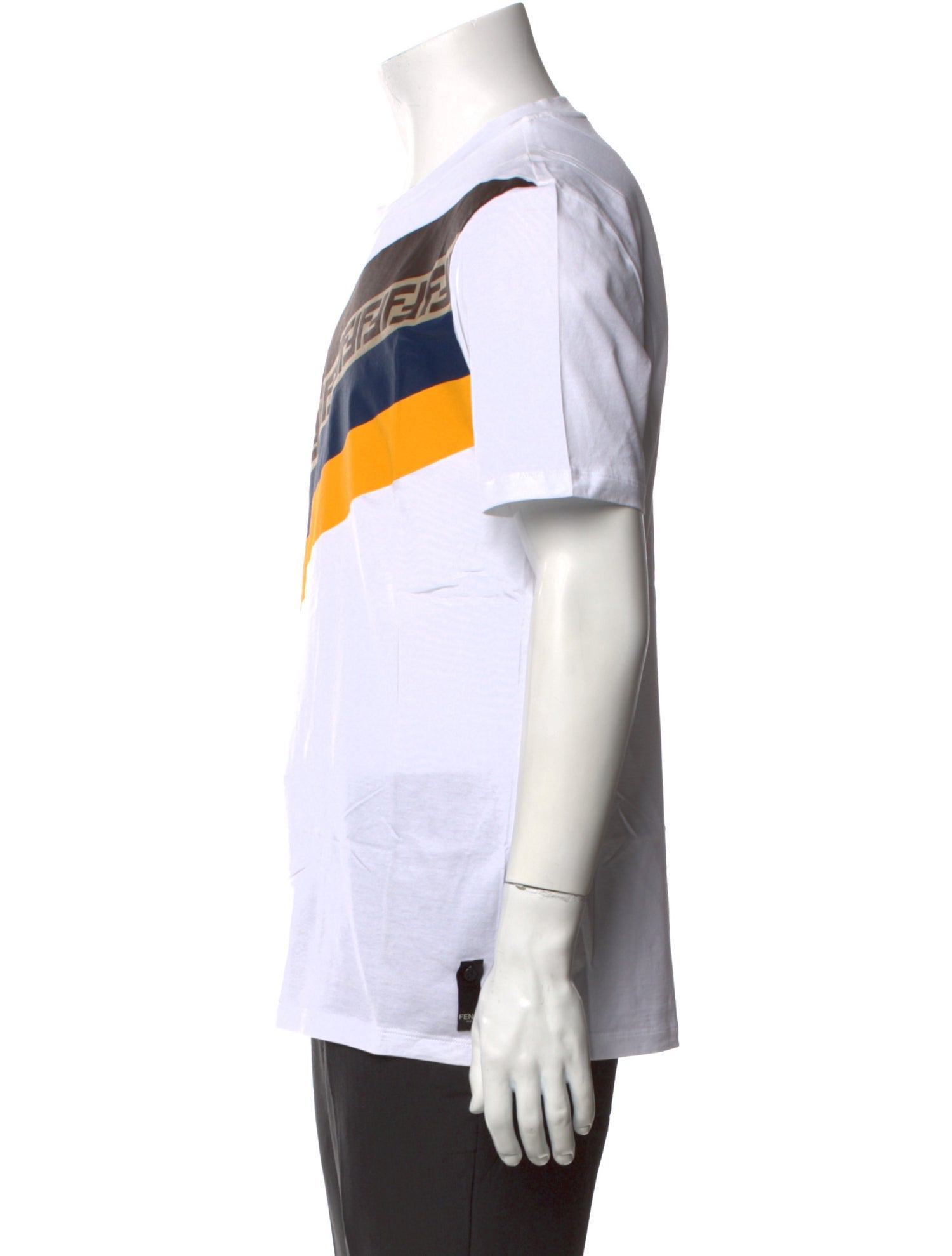 Fendi Zucca FF Logo Striped T-Shirt