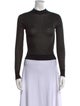 Fendi Mock Neck Long Sleeve Crop Top