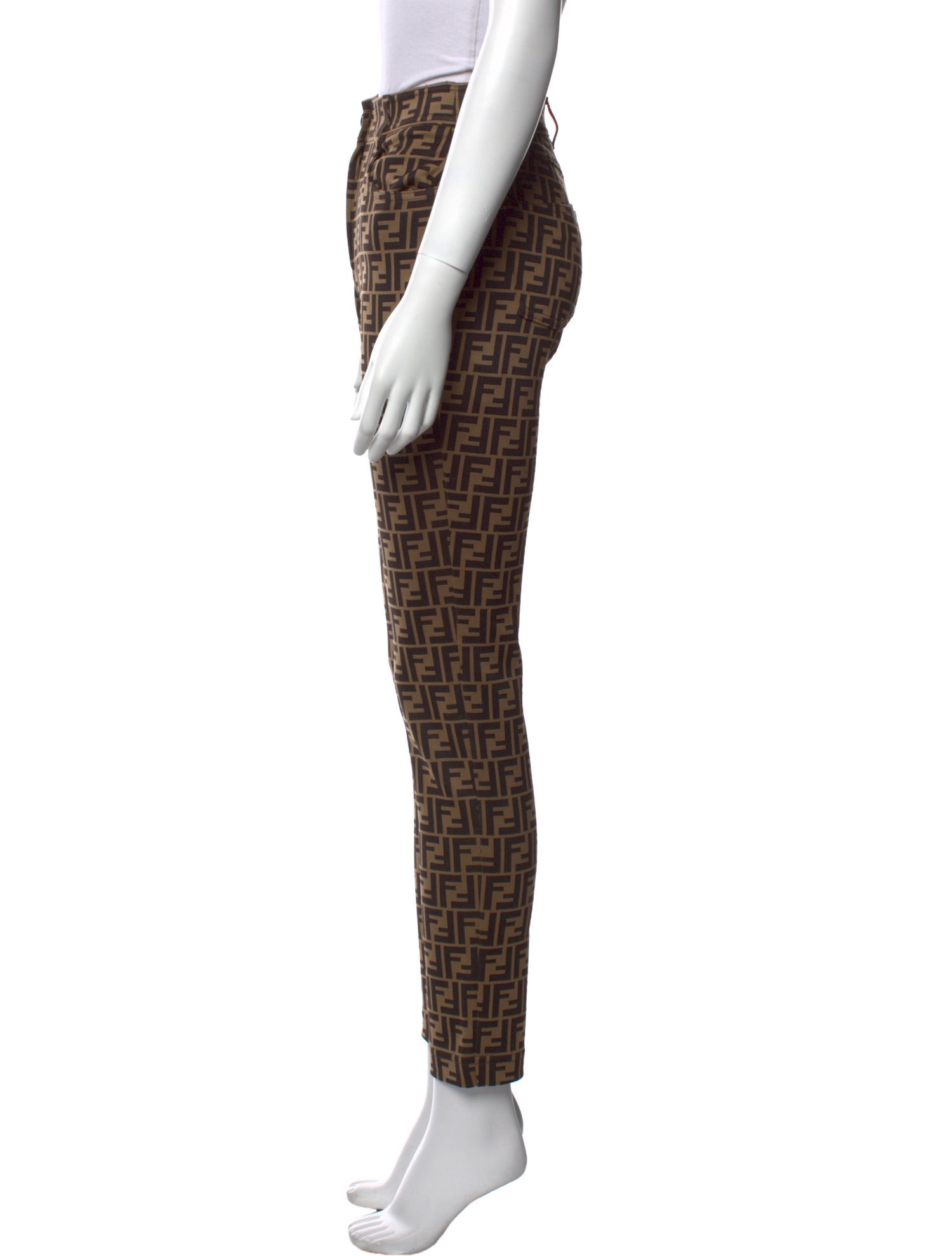 Fendi Printed Skinny Leg Pants