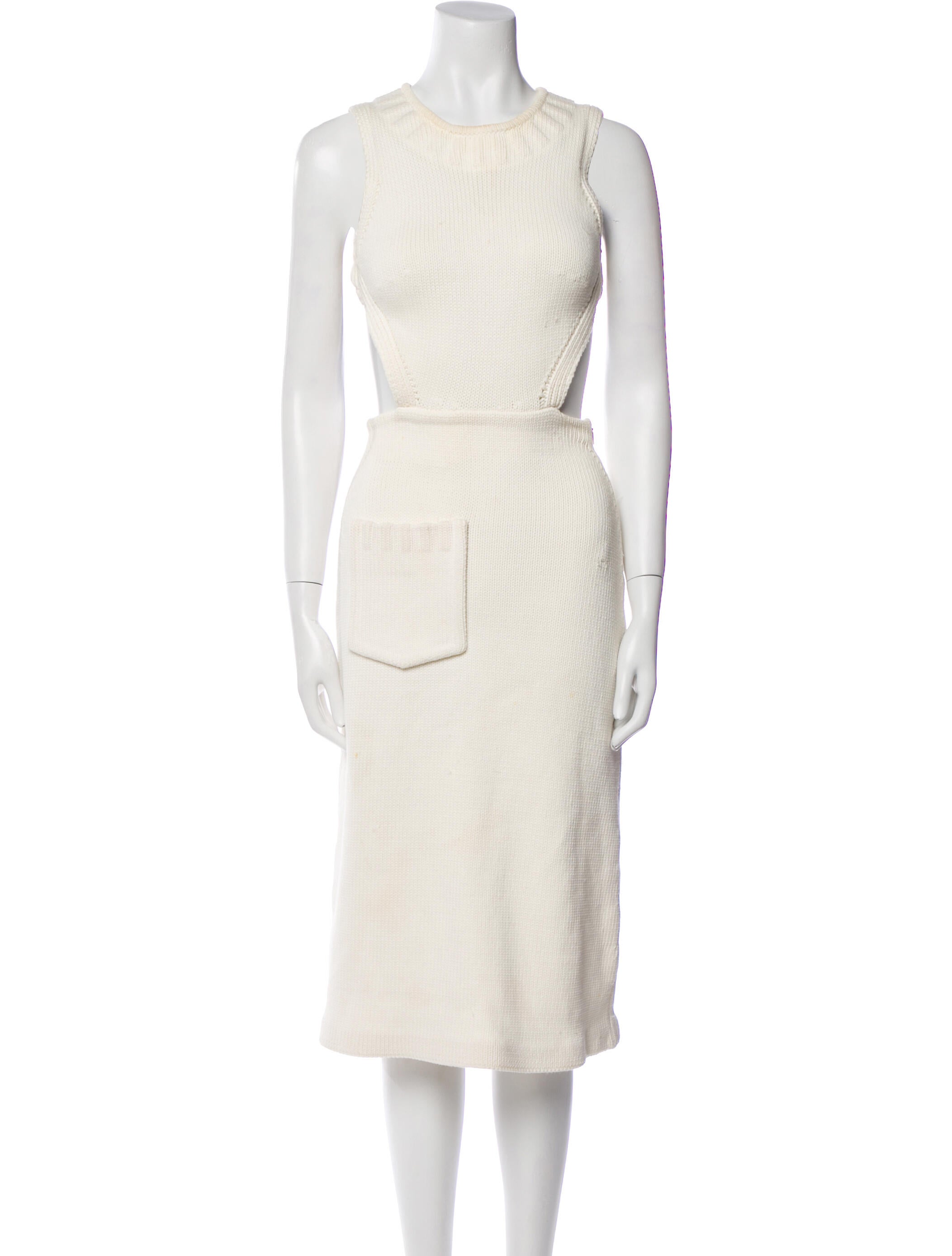 Fendi Crew Neck Long Dress