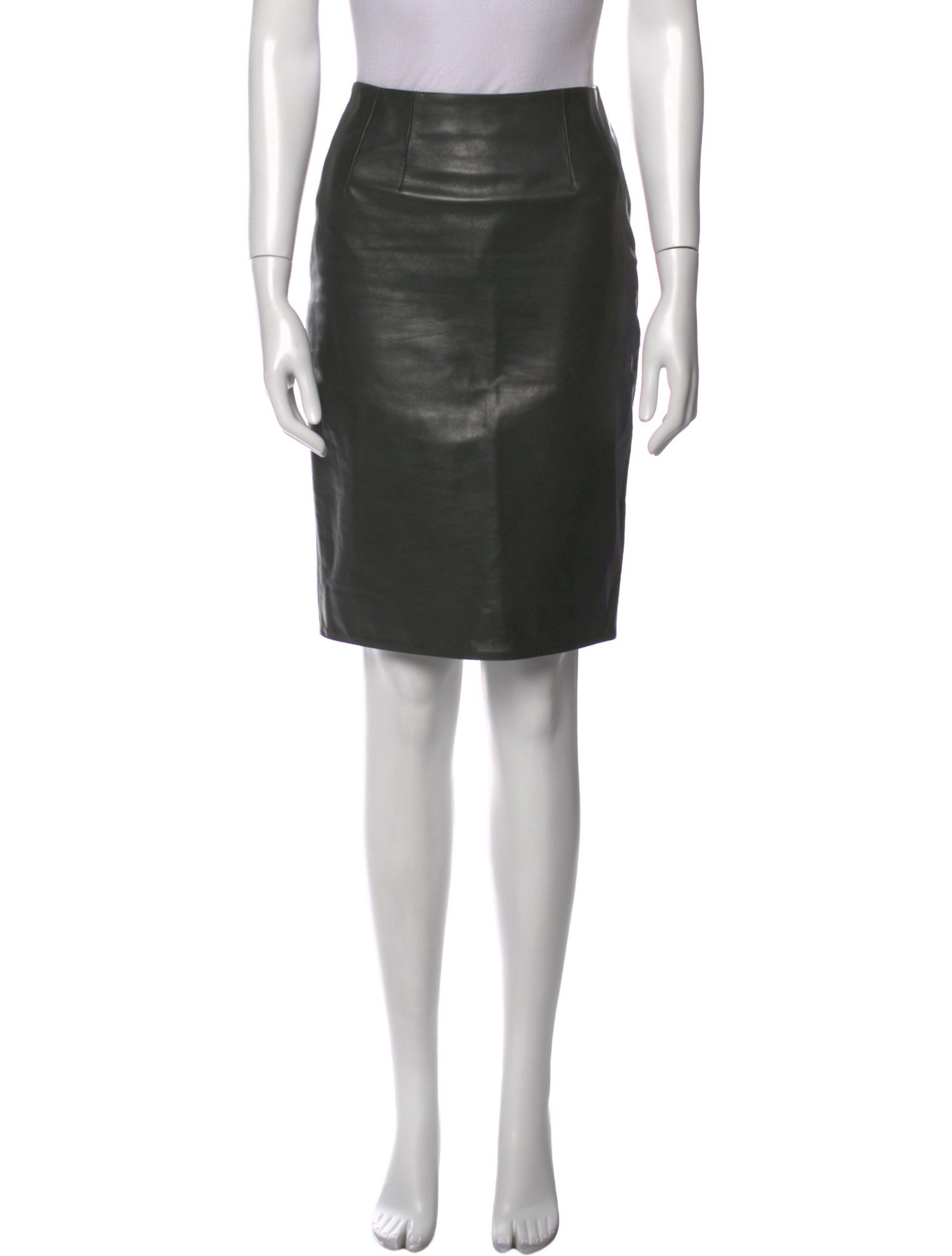 Fendi Leather Knee-Length Skirt