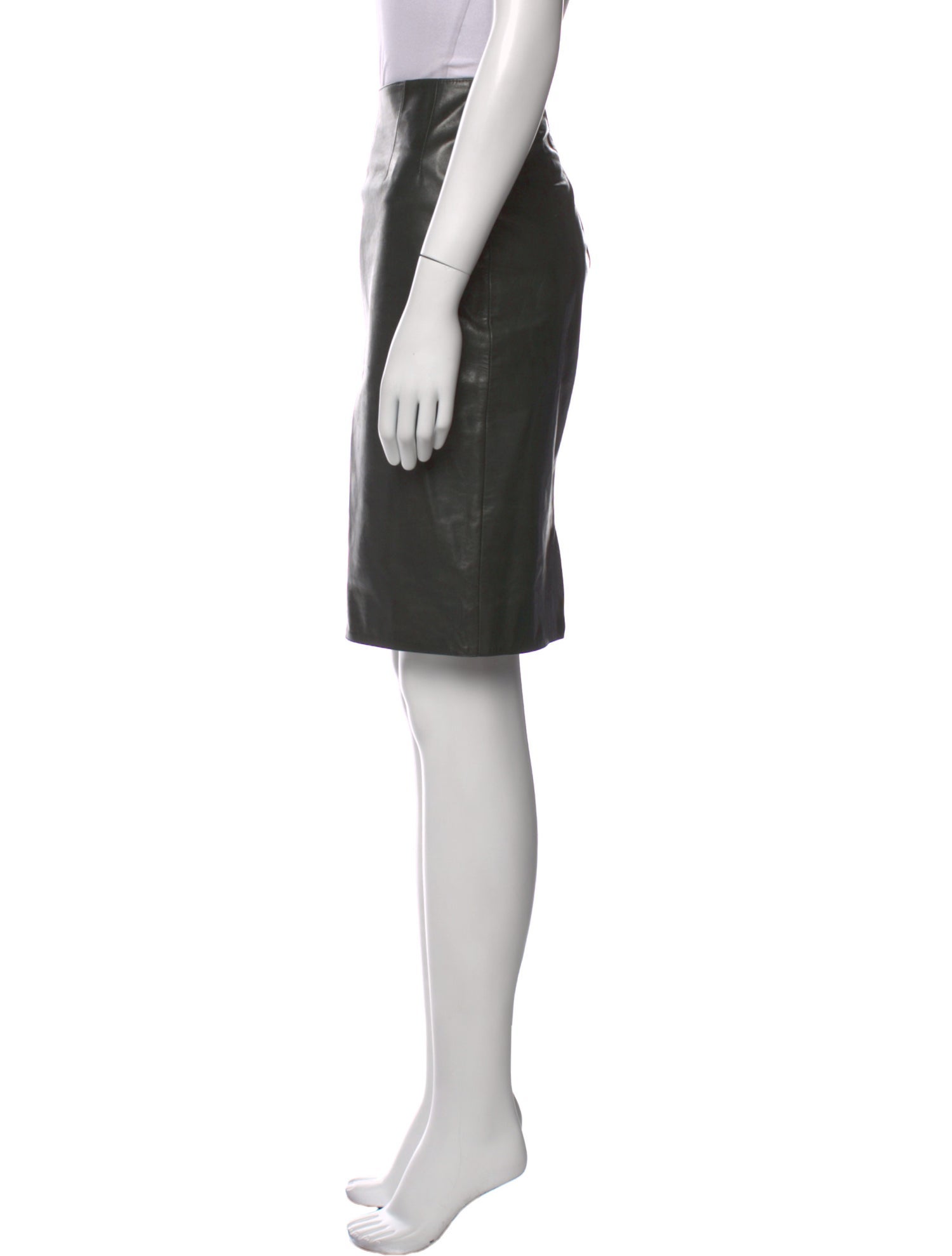 Fendi Leather Knee-Length Skirt