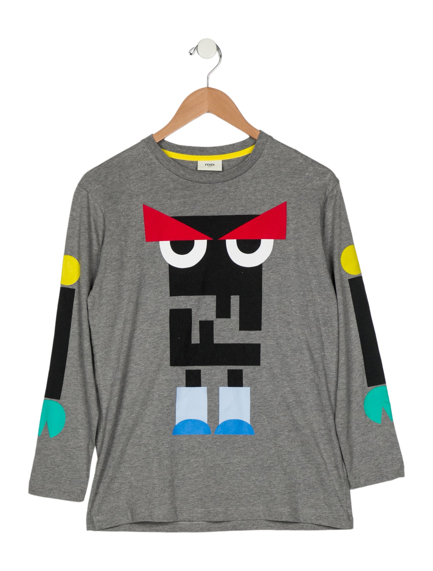Fendi Graphic Print Long Sleeve T Shirt