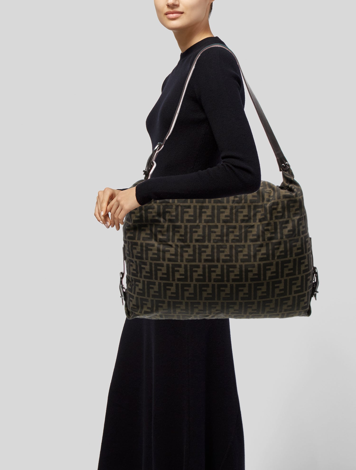 Fendi Zucca FF Messenger Bag Vintage