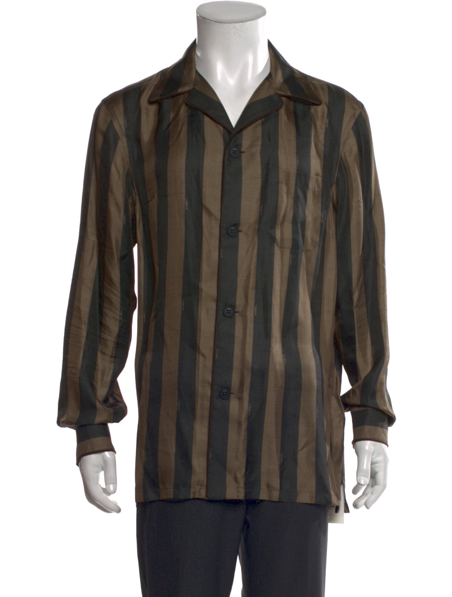 Fendi Silk Striped Shirt