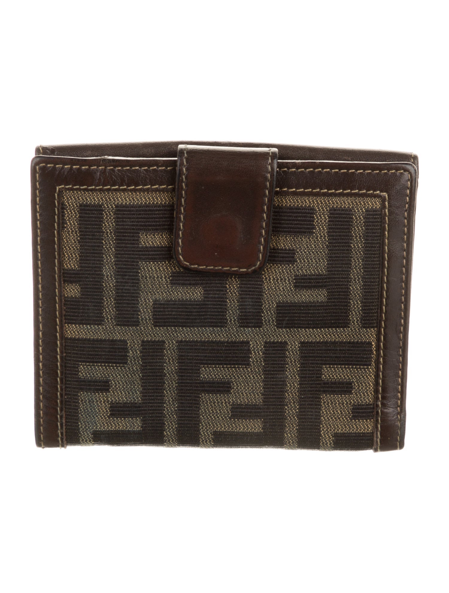 Fendi Vintage Canvas Compact Wallet