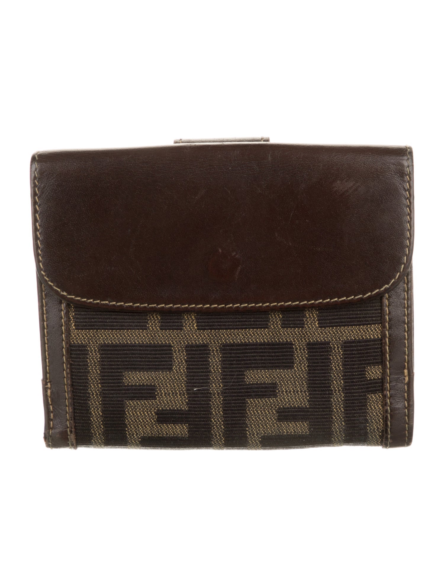 Fendi Vintage Canvas Compact Wallet