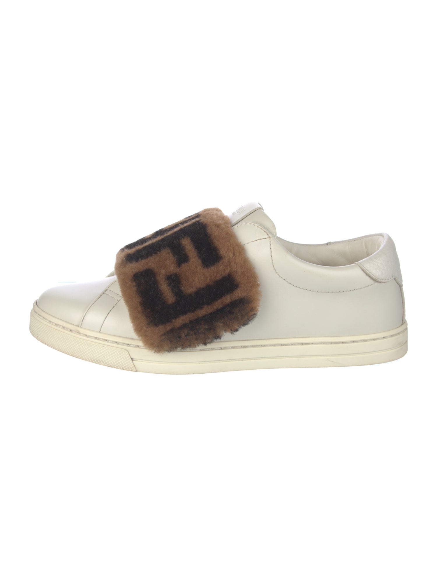 Fendi Zucca FF Logo Leather Sneakers