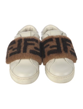 Fendi Zucca FF Logo Leather Sneakers
