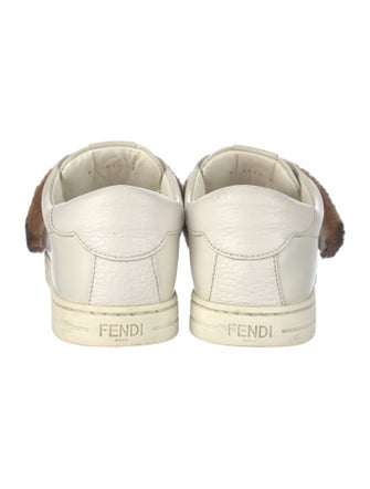 Fendi Zucca FF Logo Leather Sneakers