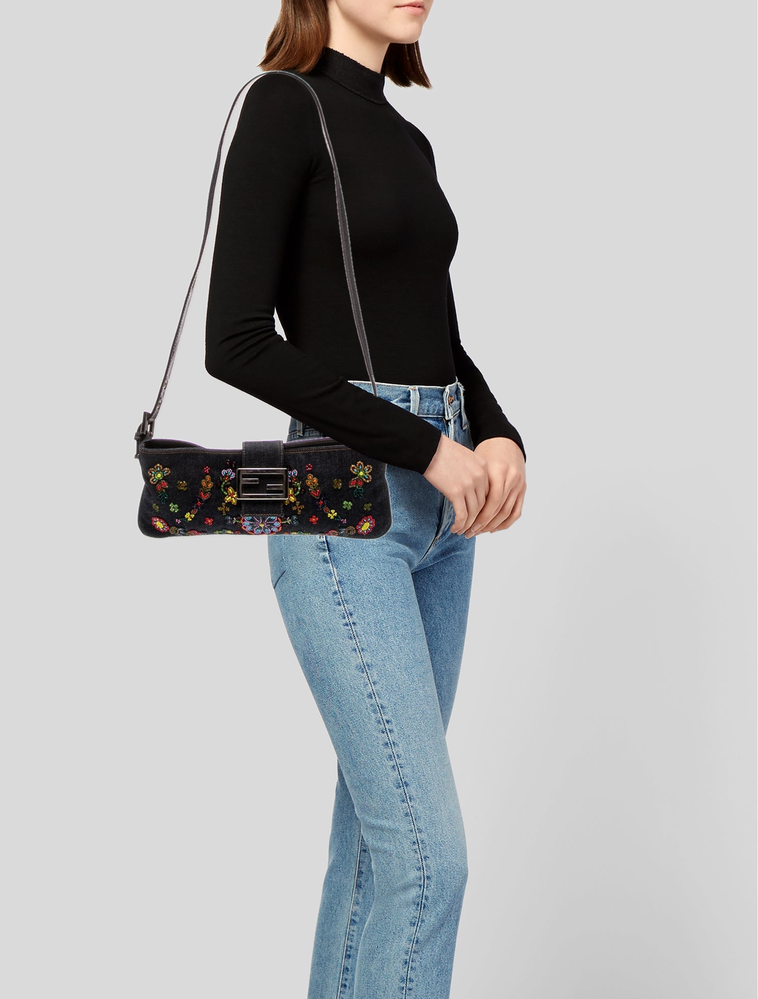 Fendi Denim Baguette