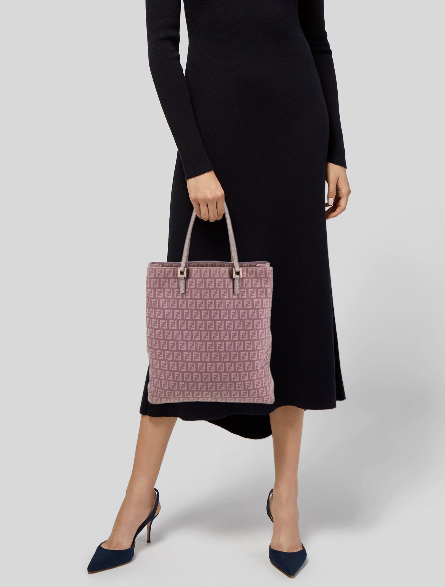 Fendi Zucchino FF Logo Tote