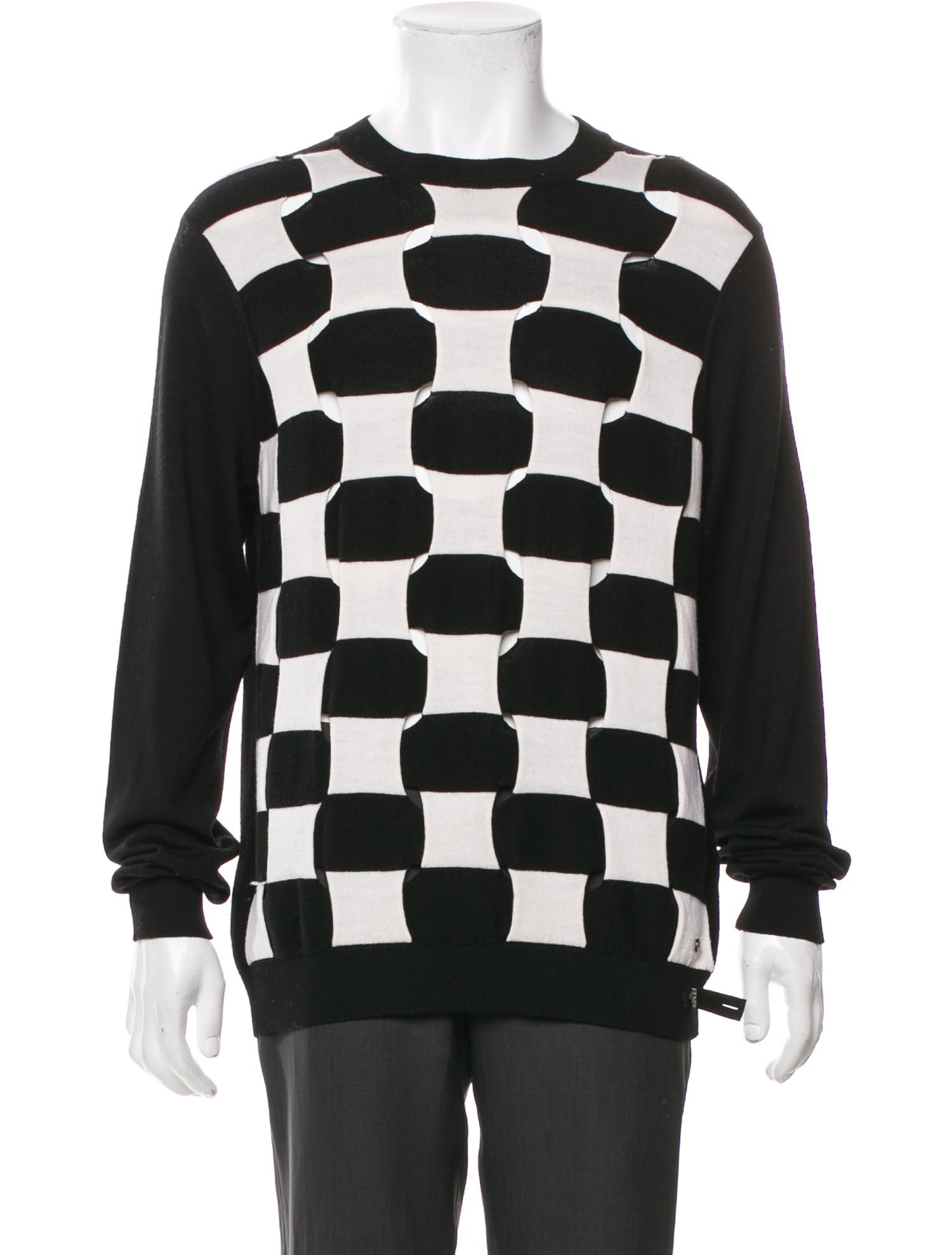 Fendi Wool Polka Dot Print Pullover