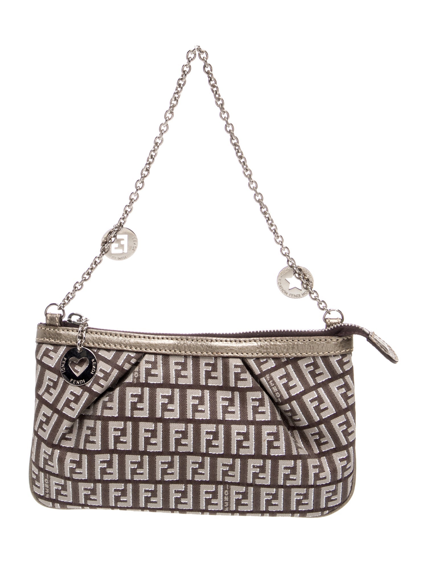 Fendi Zucchino FF Evening Bag