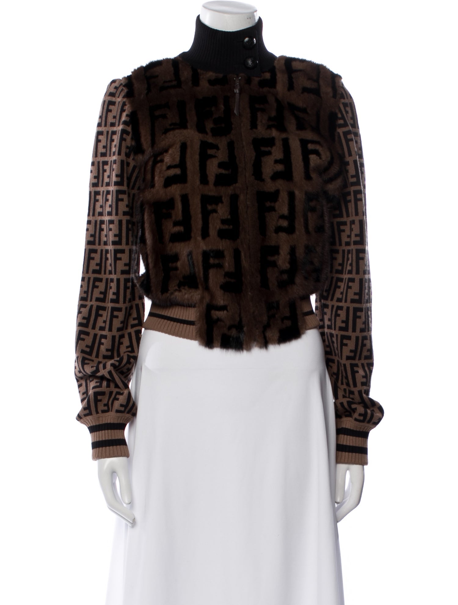 Fendi Mink Printed Fur Jacket