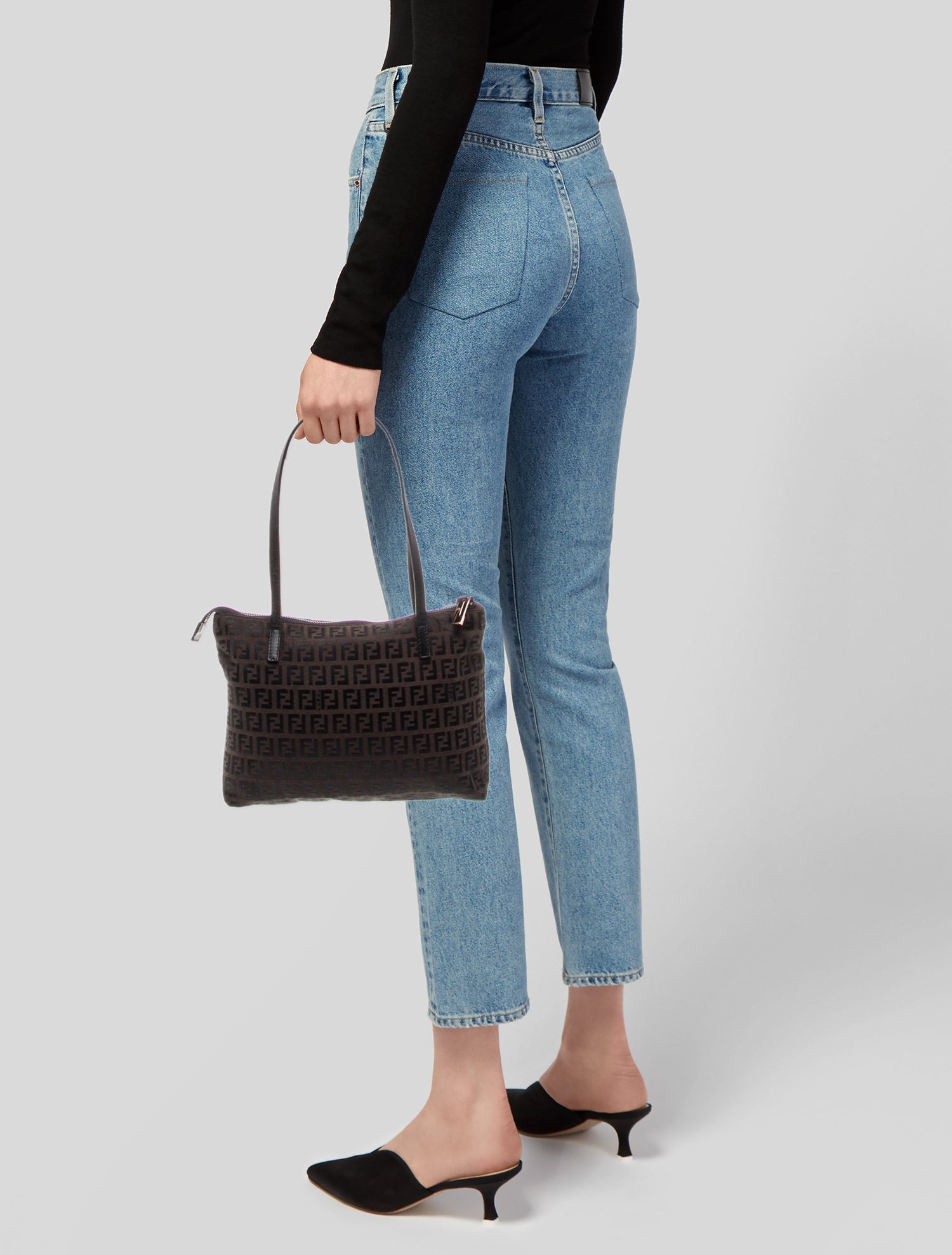 Fendi Zucchino FF Shoulder Bag