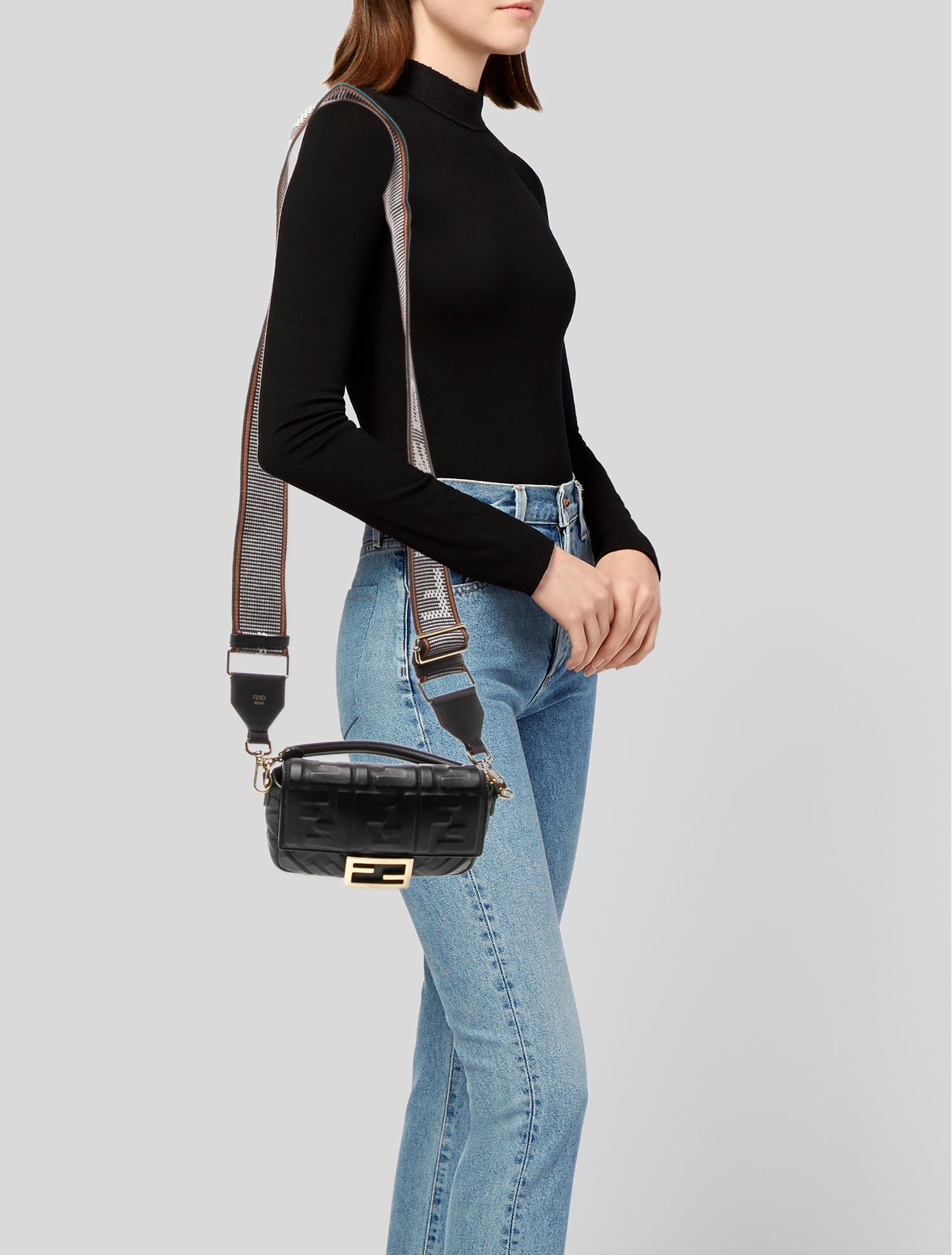 Fendi Zucca FF Shoulder Bag Medium