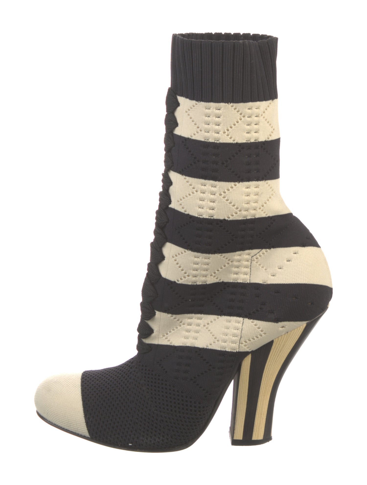 Fendi Striped Sock Boots