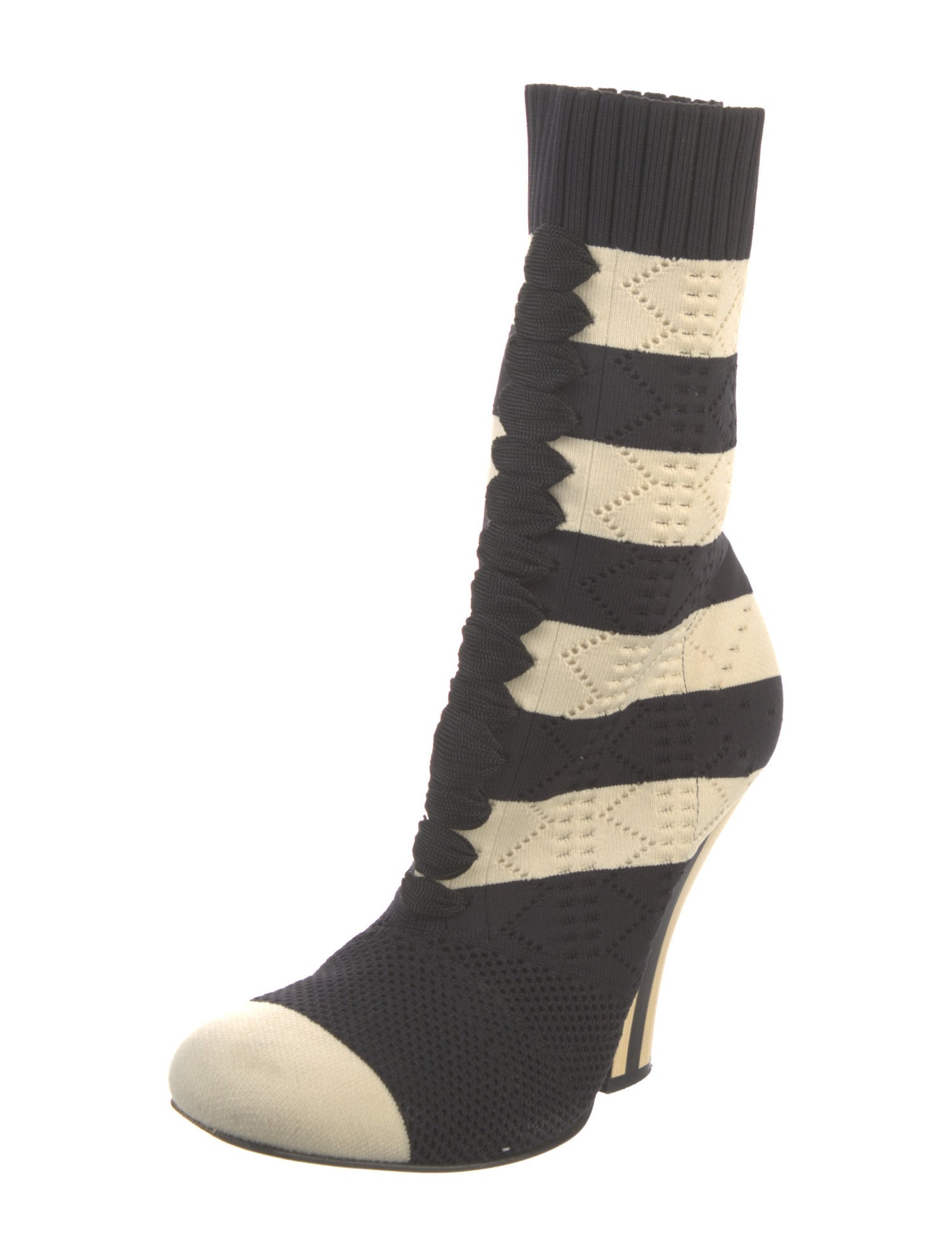 Fendi Striped Sock Boots