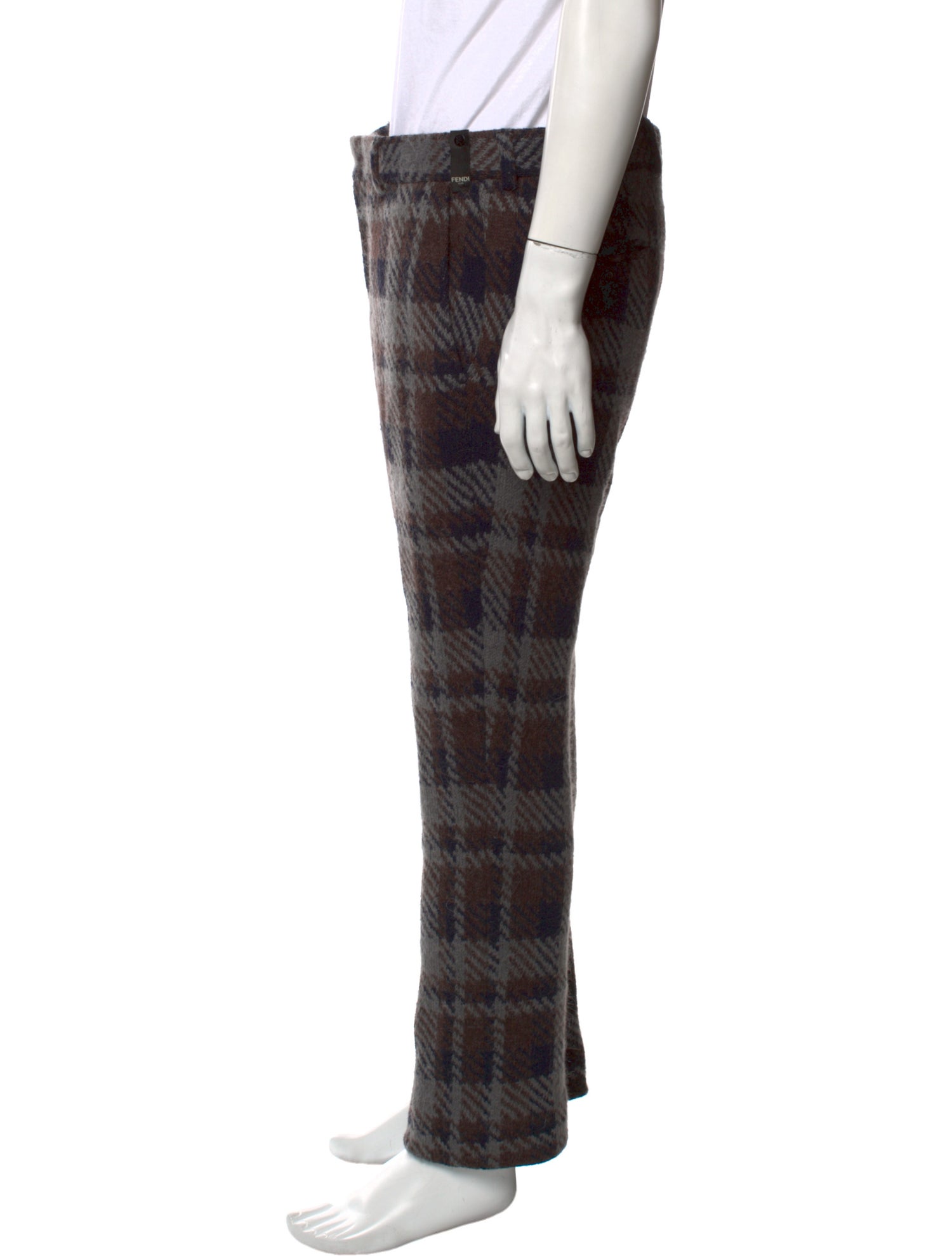 Fendi Plaid Print Pants