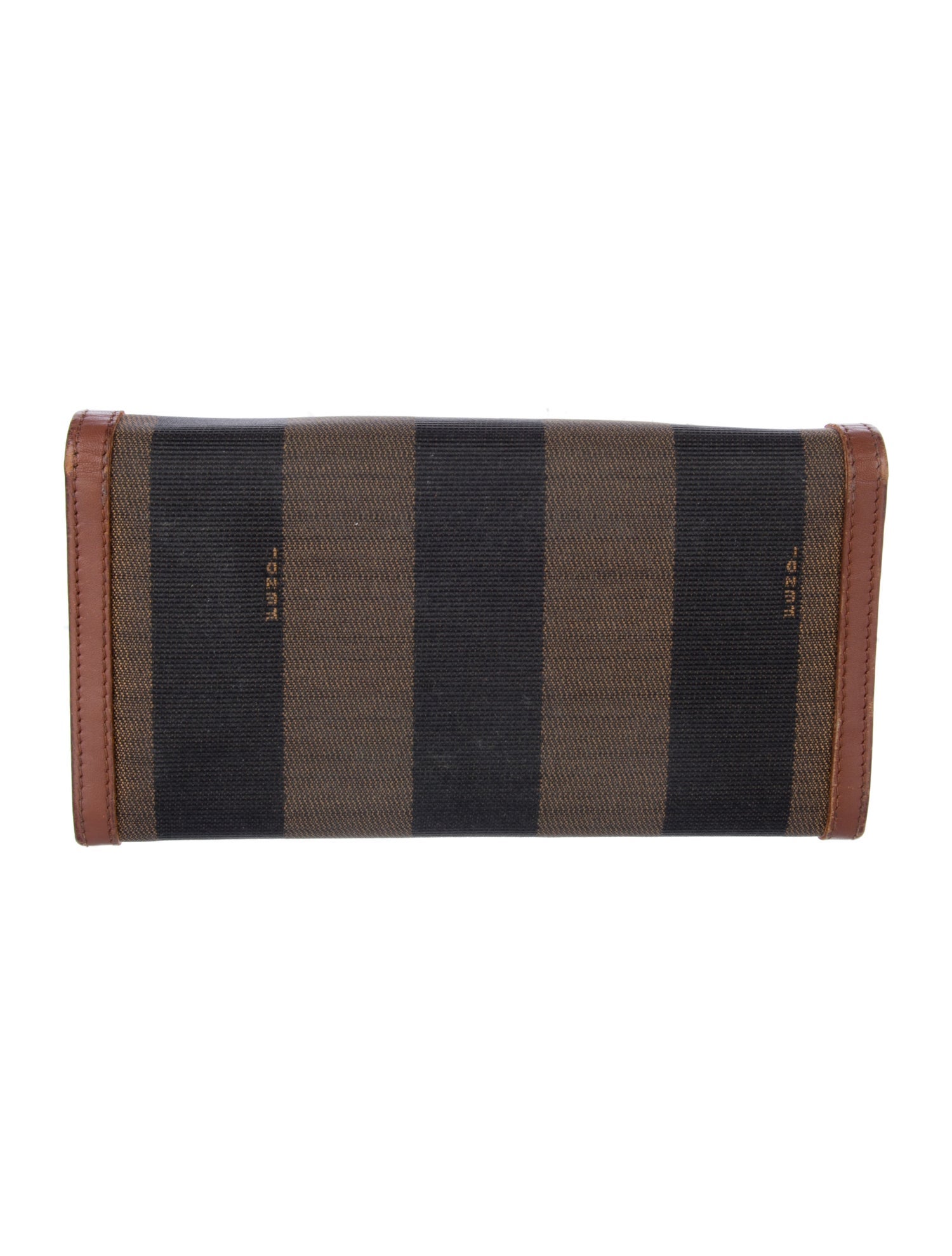 Fendi 2013 Pequin Pattern Continental Wallet