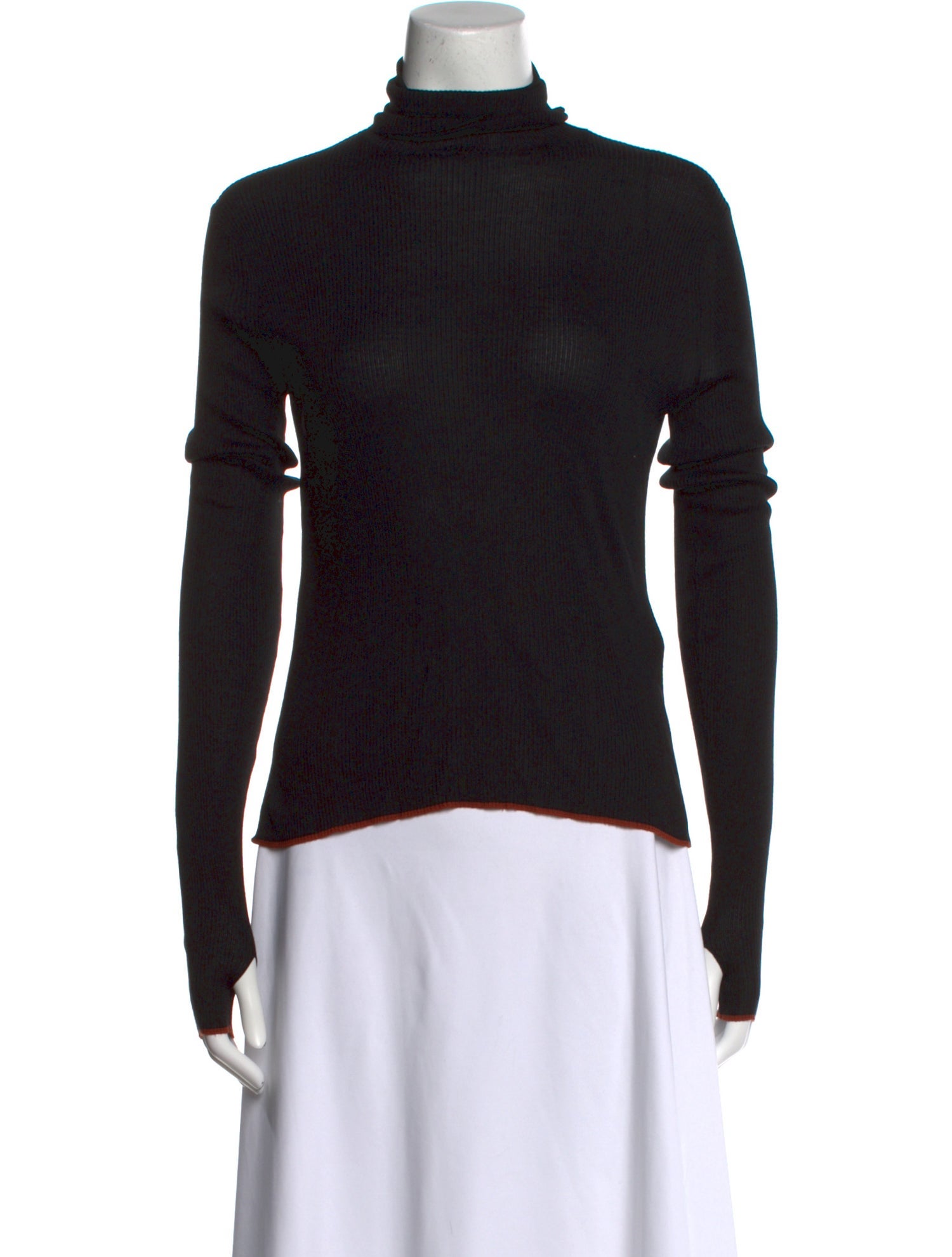 Fendi Silk Mock Neck Top
