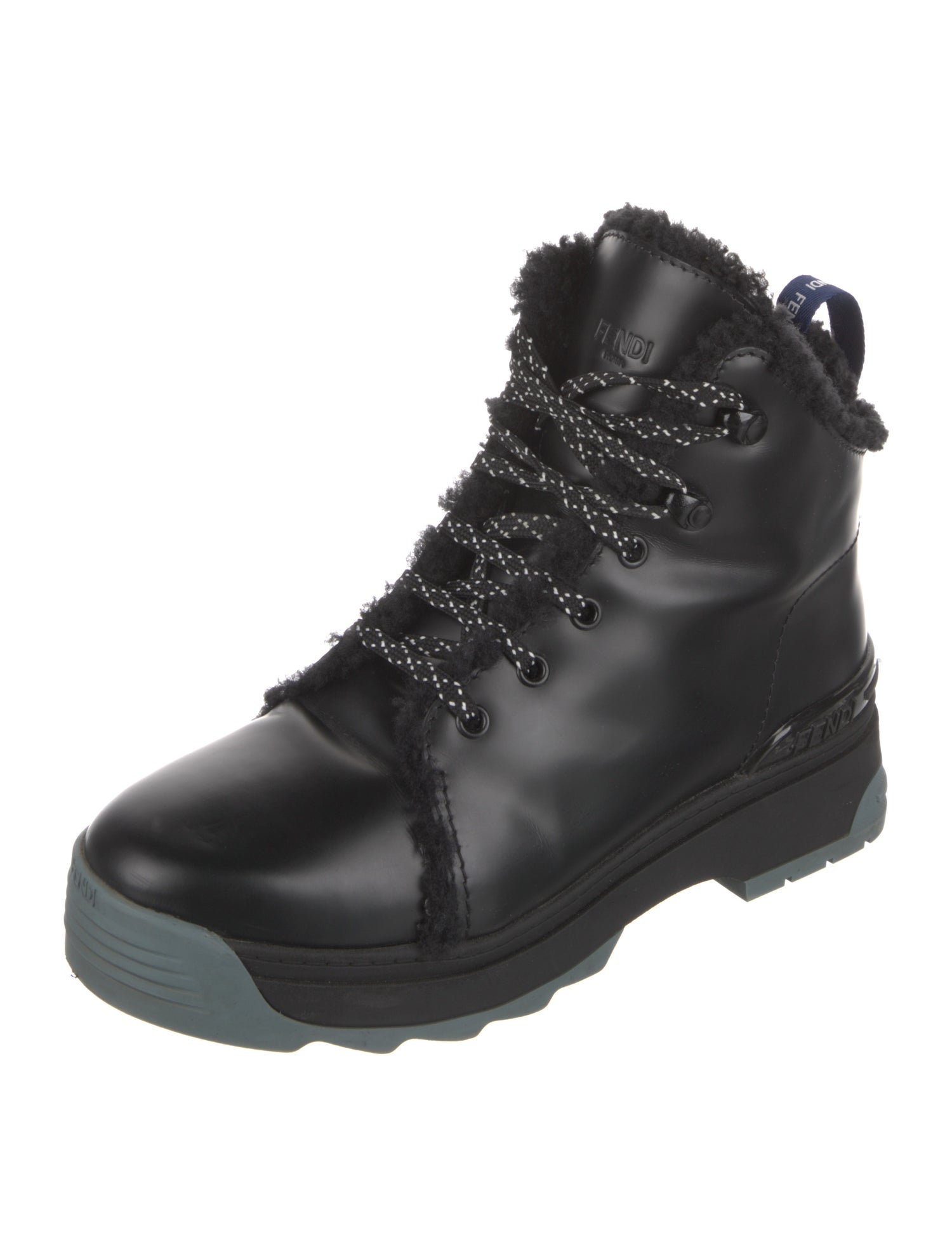 Fendi Leather Hiking Boots