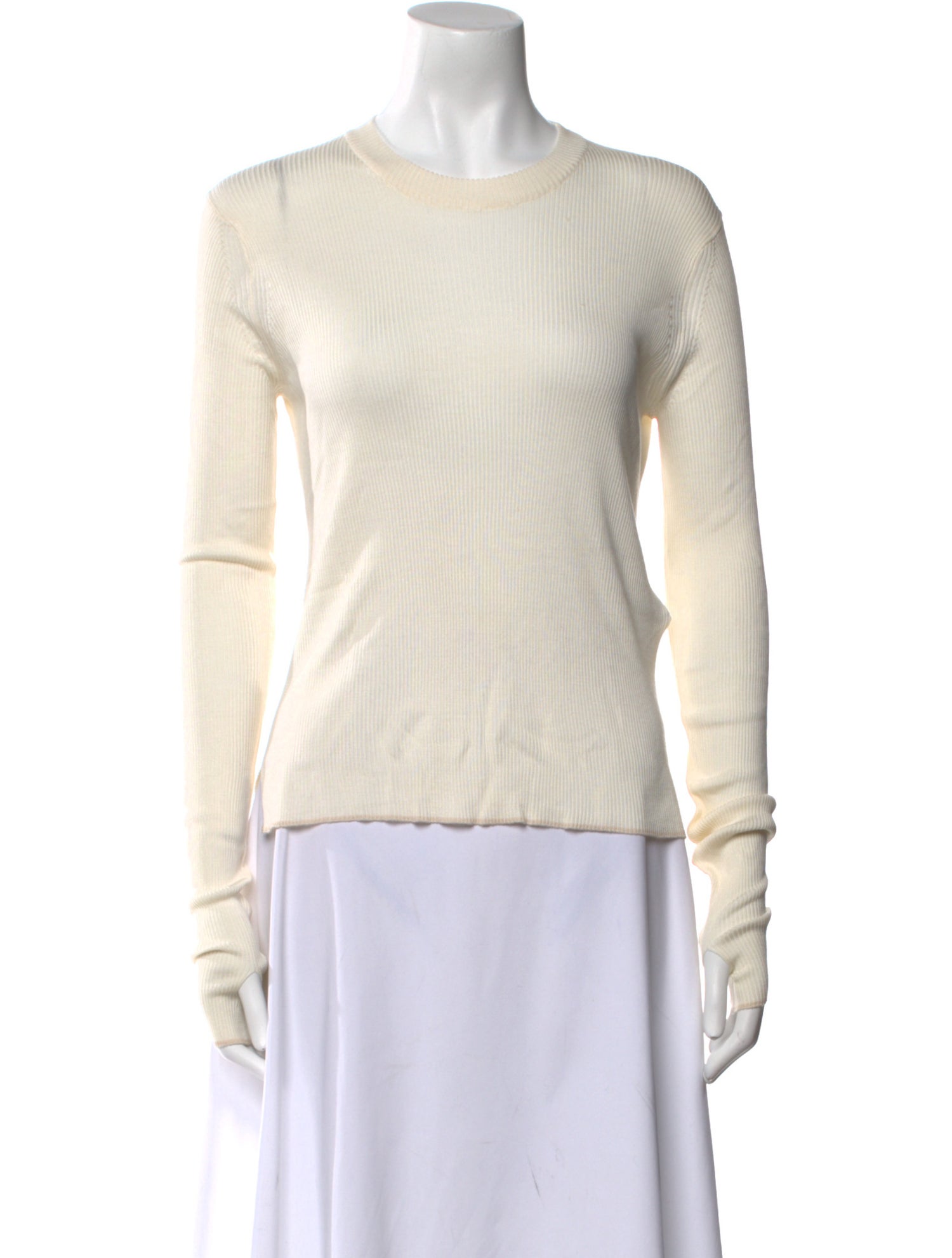 Fendi Silk Crew Neck Top