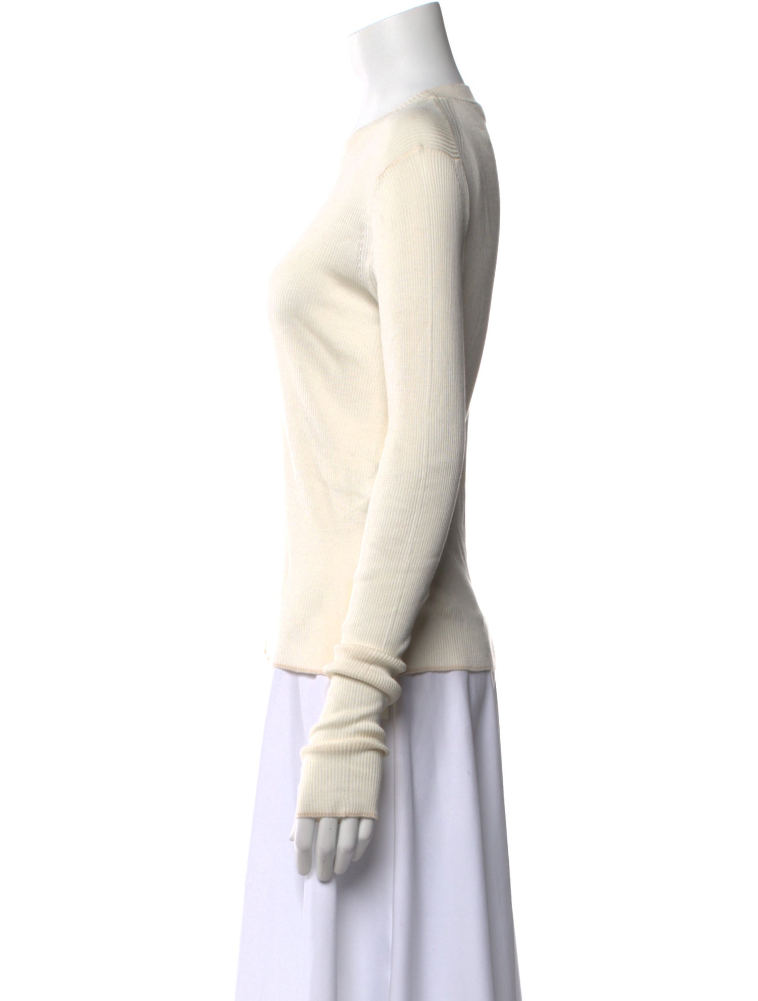 Fendi Silk Crew Neck Top