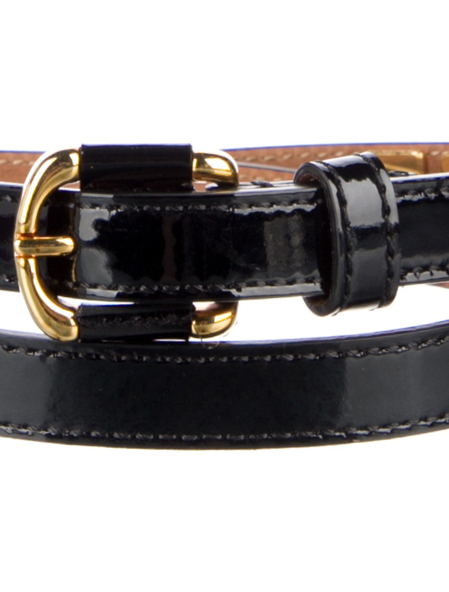Fendi Skinny Patent Leather Belt