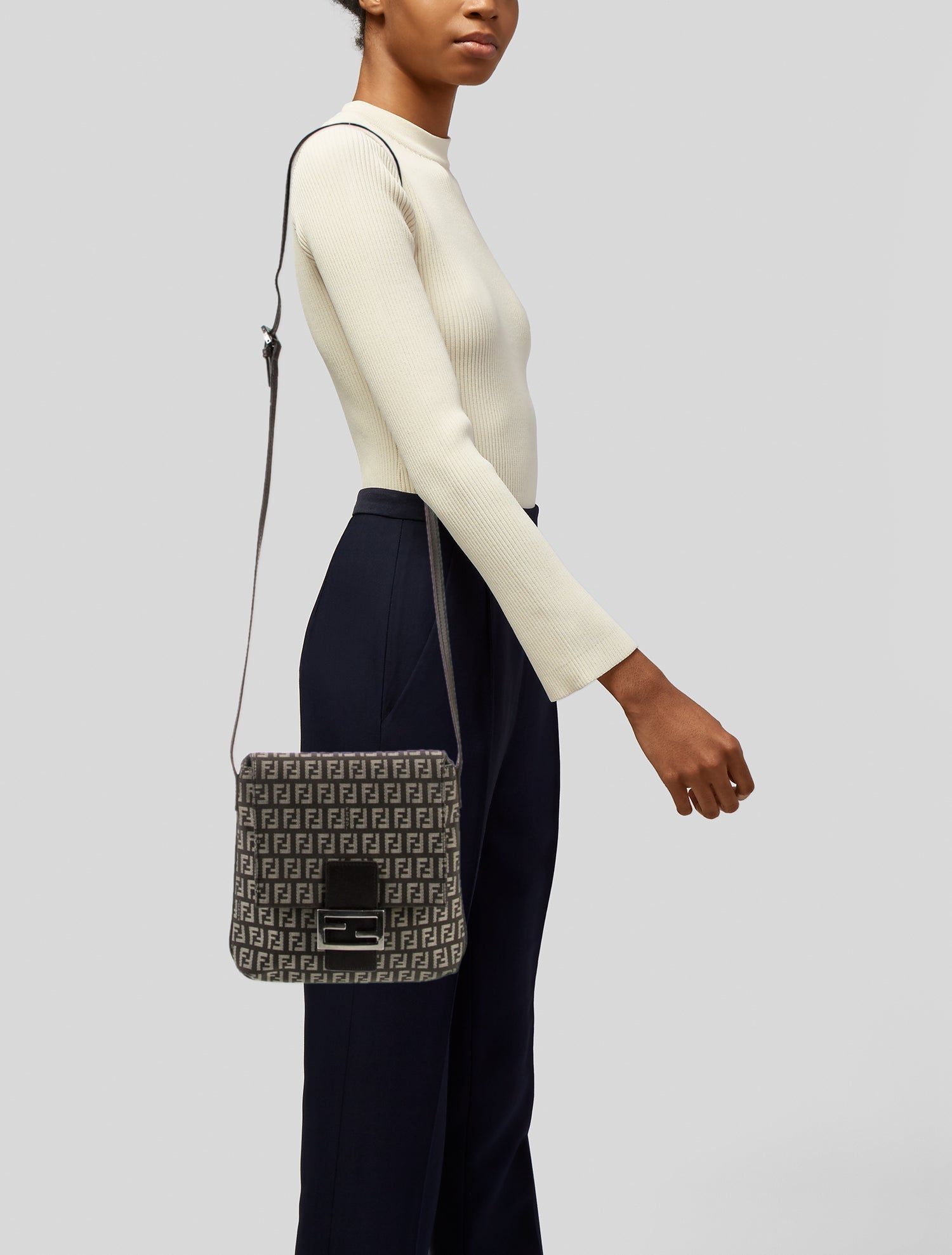 Fendi Canvas Shoulder Bag
