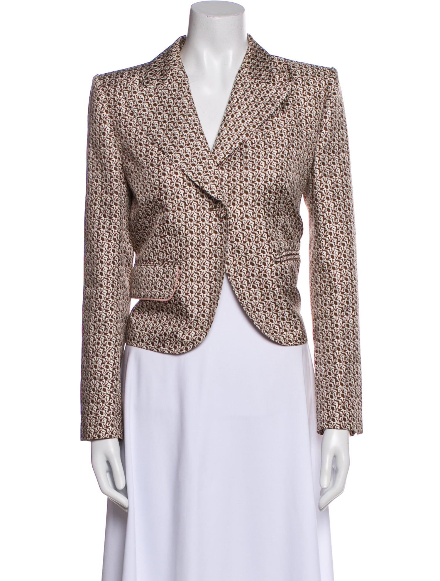Fendi Silk Printed Blazer