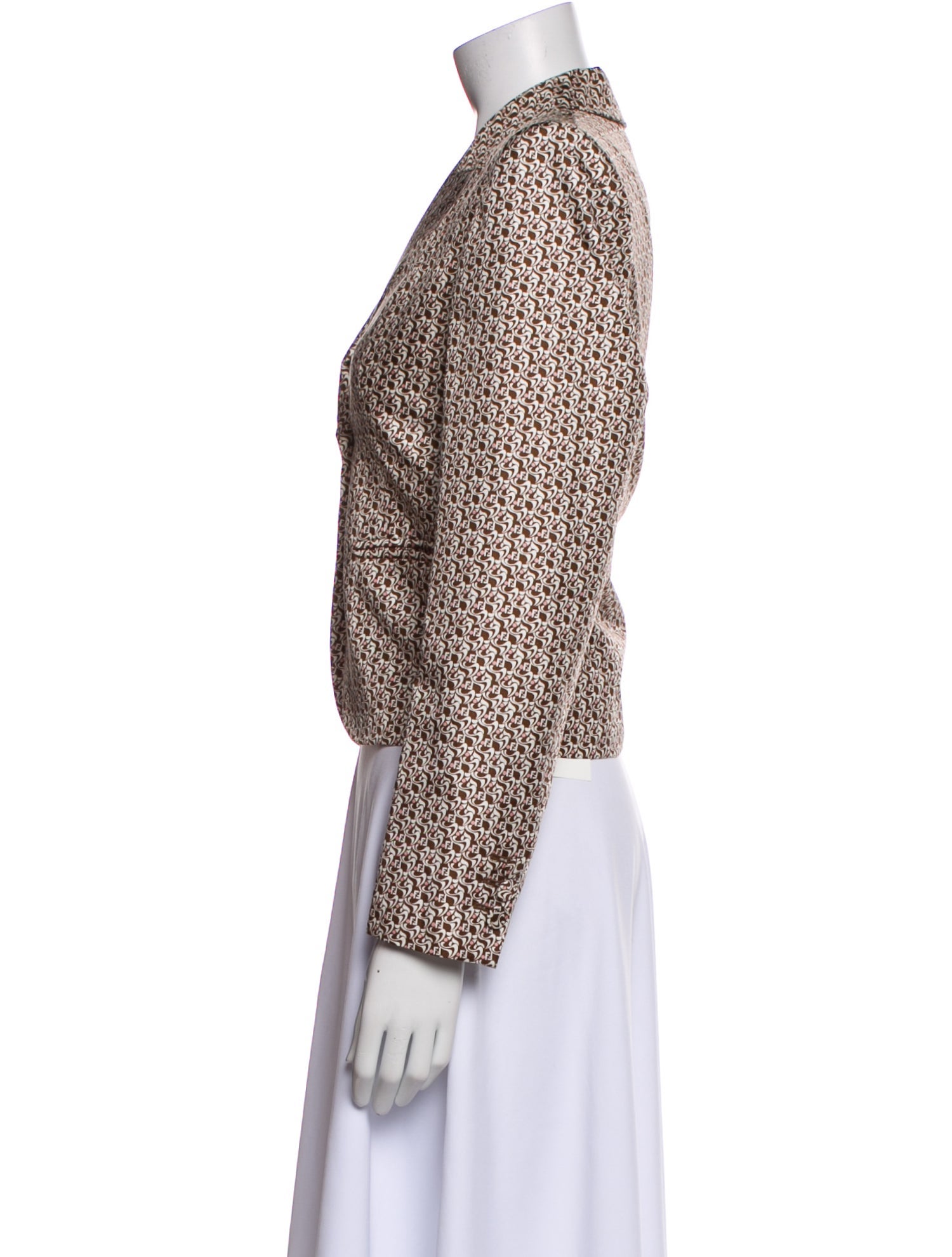 Fendi Silk Printed Blazer