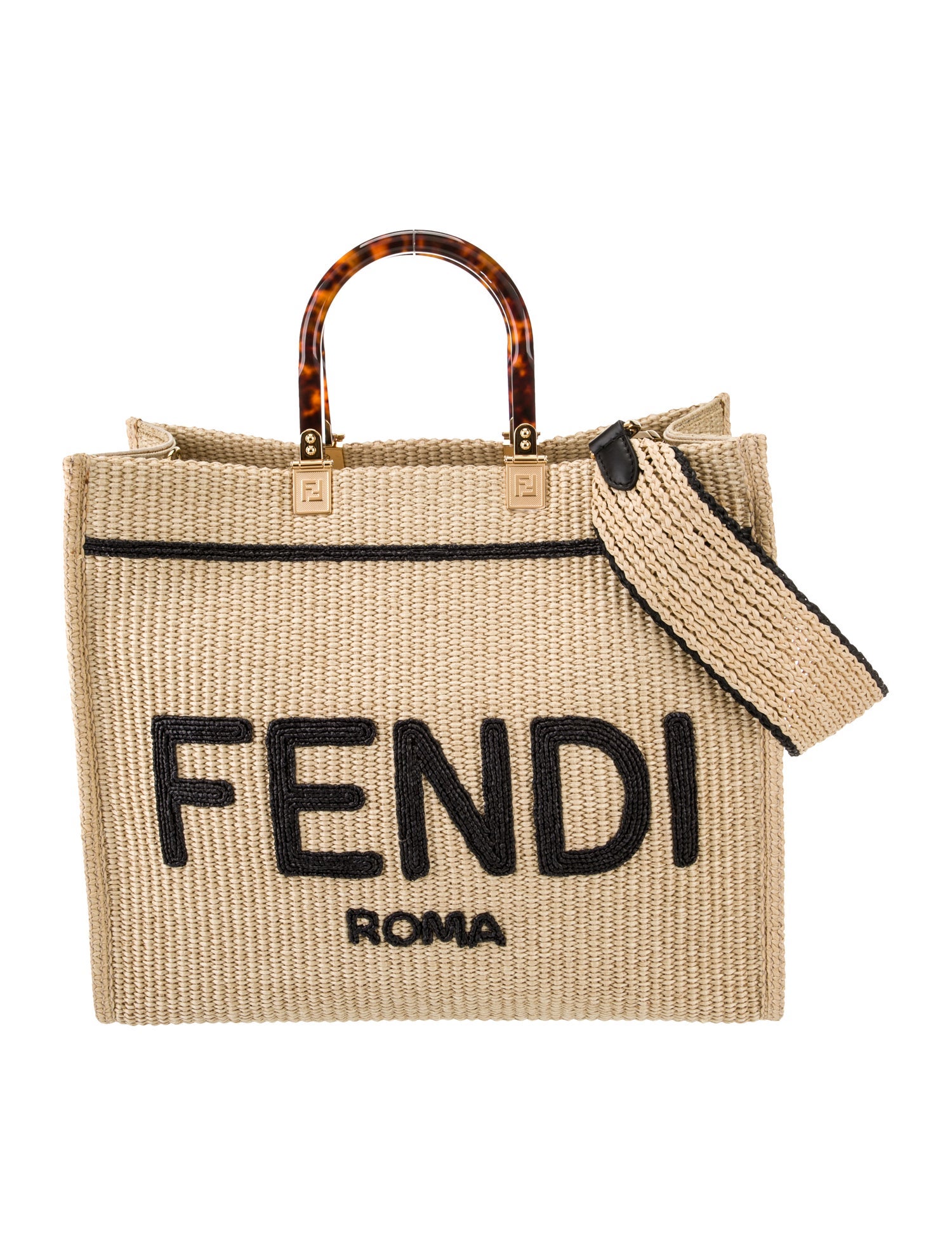 Fendi Raffia Shoulder Bag