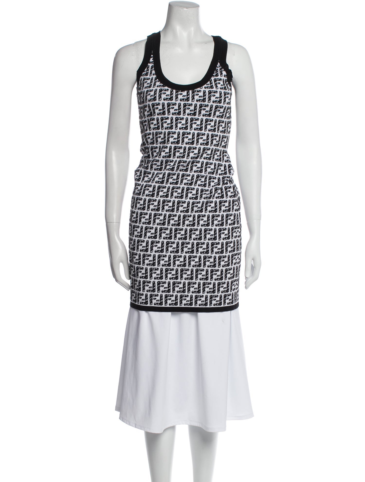 Fendi Printed Scoop Neck Tunic
