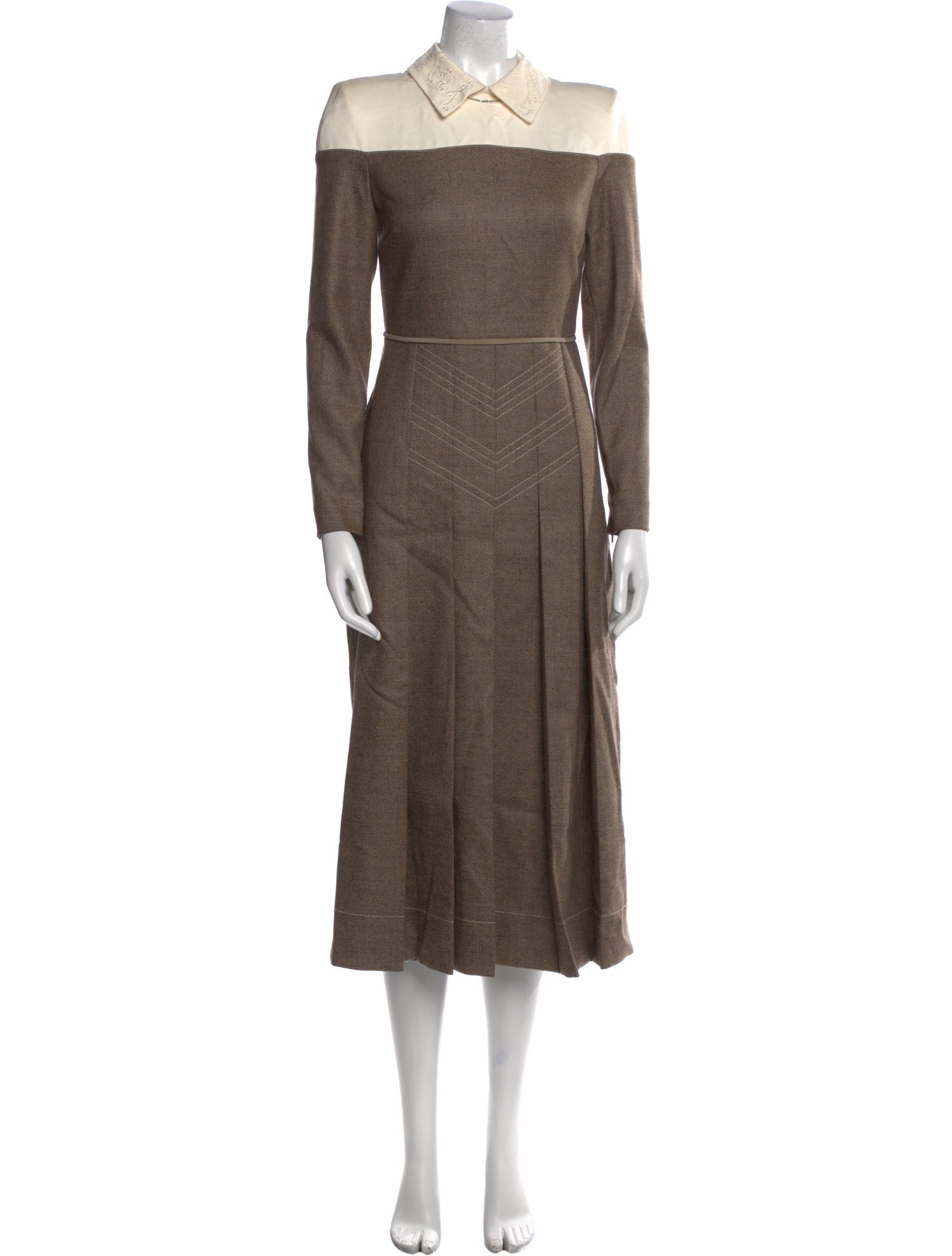 Fendi Virgin Wool Midi Length Dress