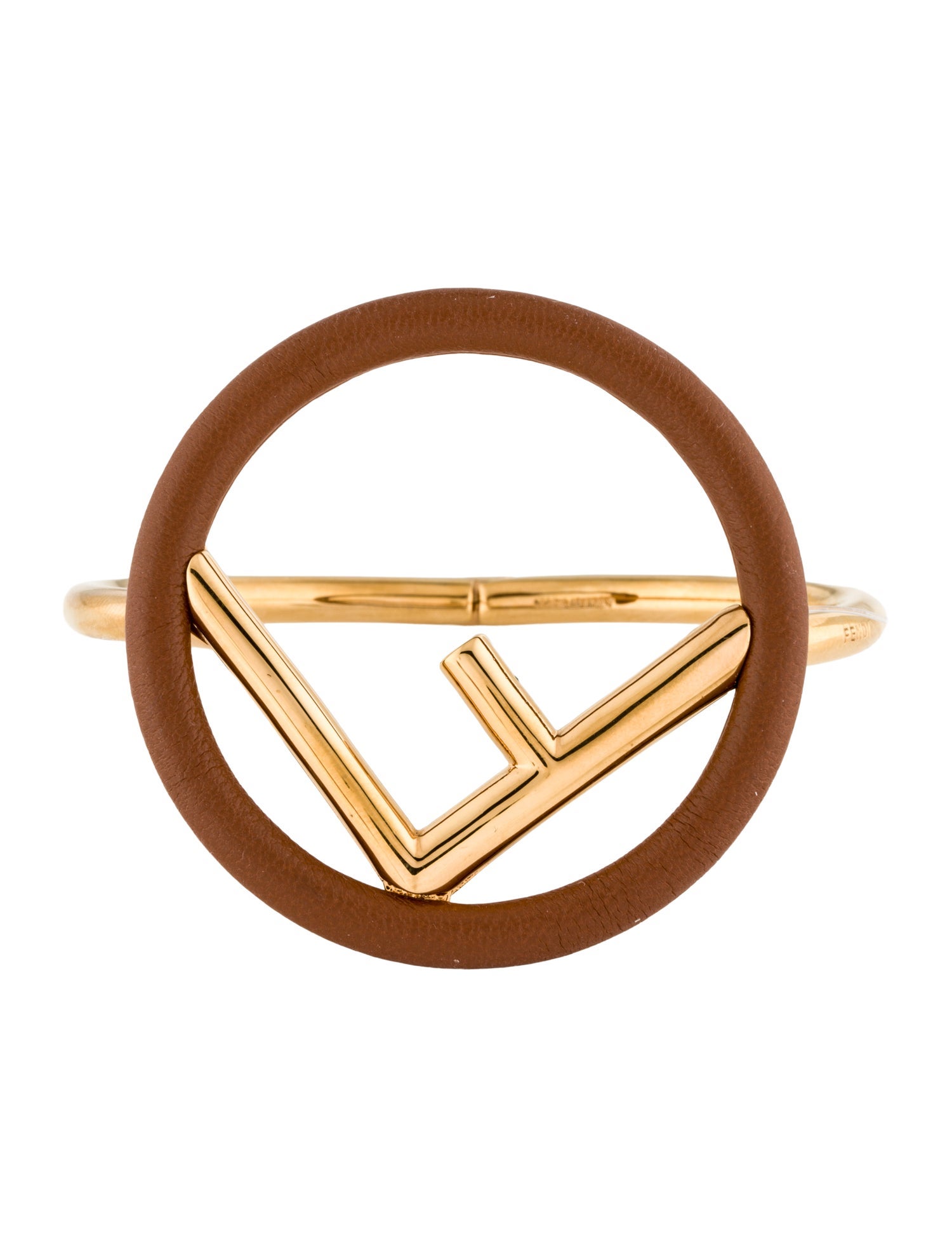 Fendi Leather F Is Fendi Bangle Bracelet