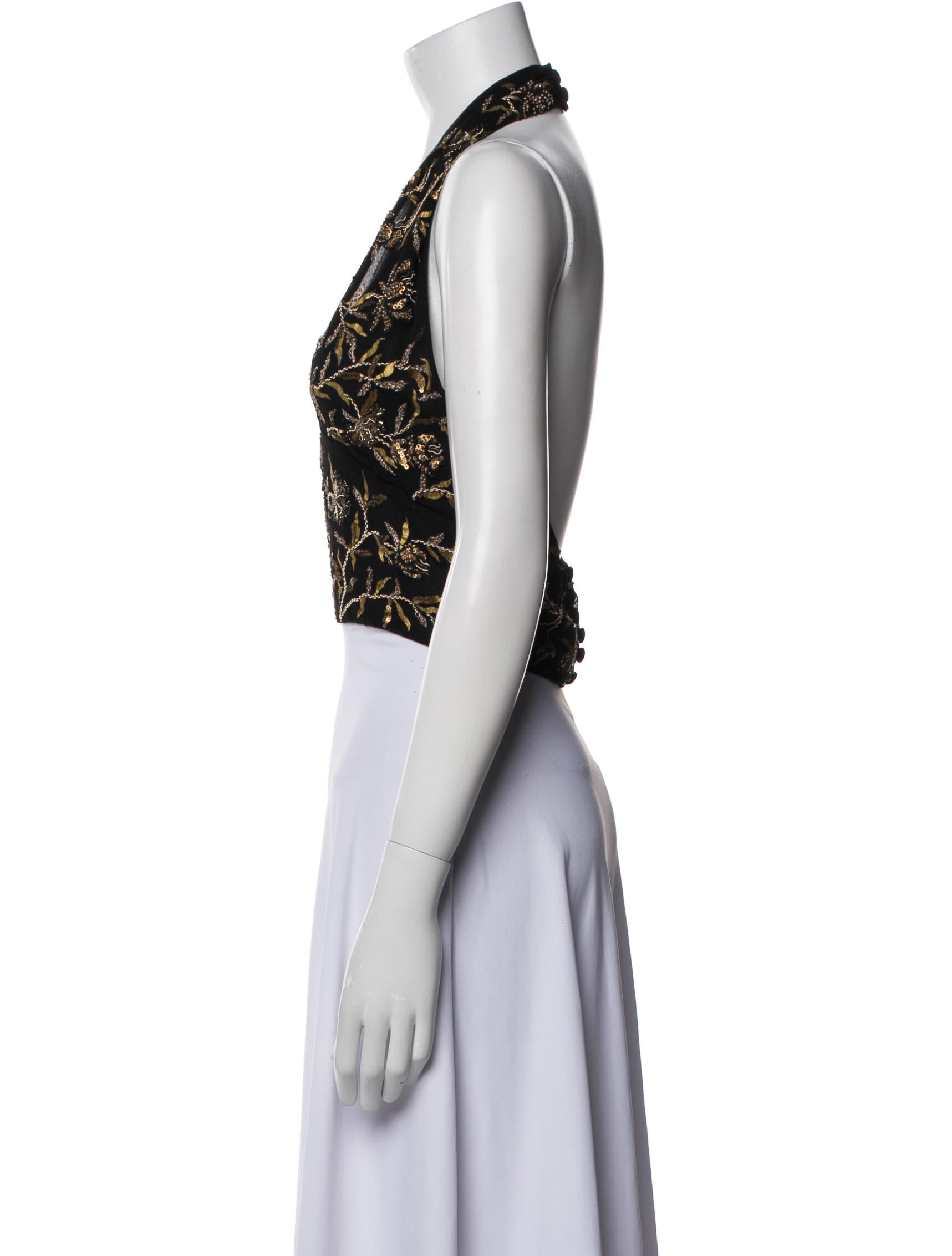 Fendi Printed Halterneck Crop Top