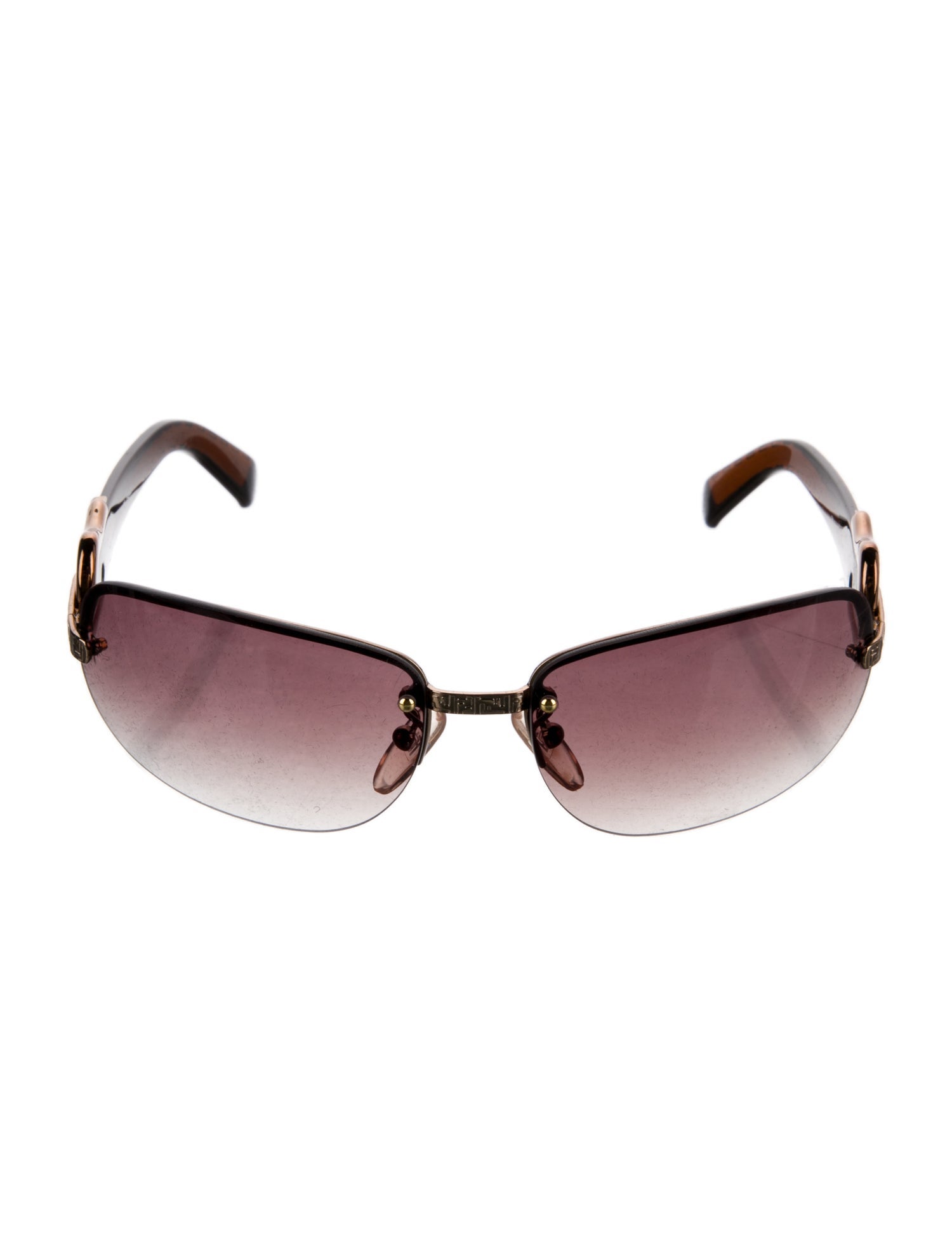 Fendi Zucchino FF Logo Shield Sunglasses
