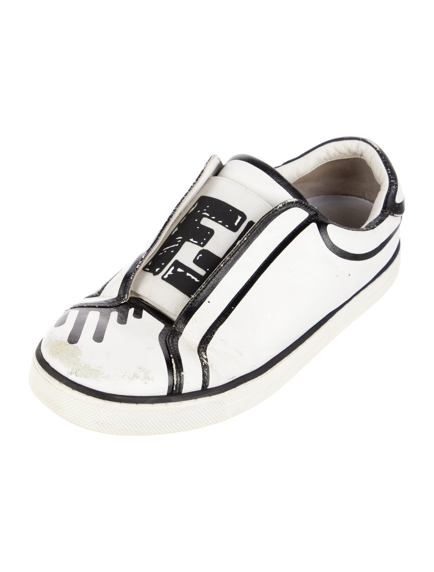 Fendi Zucca FF Logo Leather Sneakers