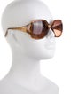 Fendi Zucca FF Logo Oversize Sunglasses