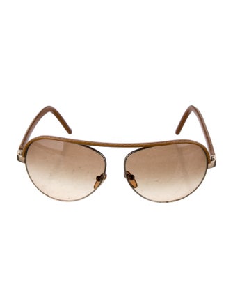 Fendi Zucca FF Logo Aviator Sunglasses